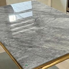 Arianna Dining Table Gold & Cream Marble in 3 Sizes & Colours – Table Only
