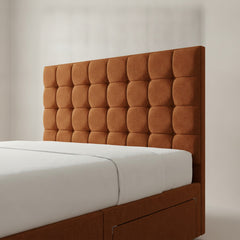 Burnt Orange Mayfair Divan Bed with Storage