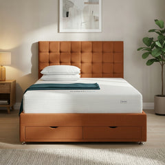 Burnt Orange Mayfair Divan Bed with Storage