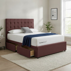 Claret Mayfair Divan Bed with Storage