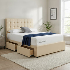 Cream Mayfair Divan Bed with Storage