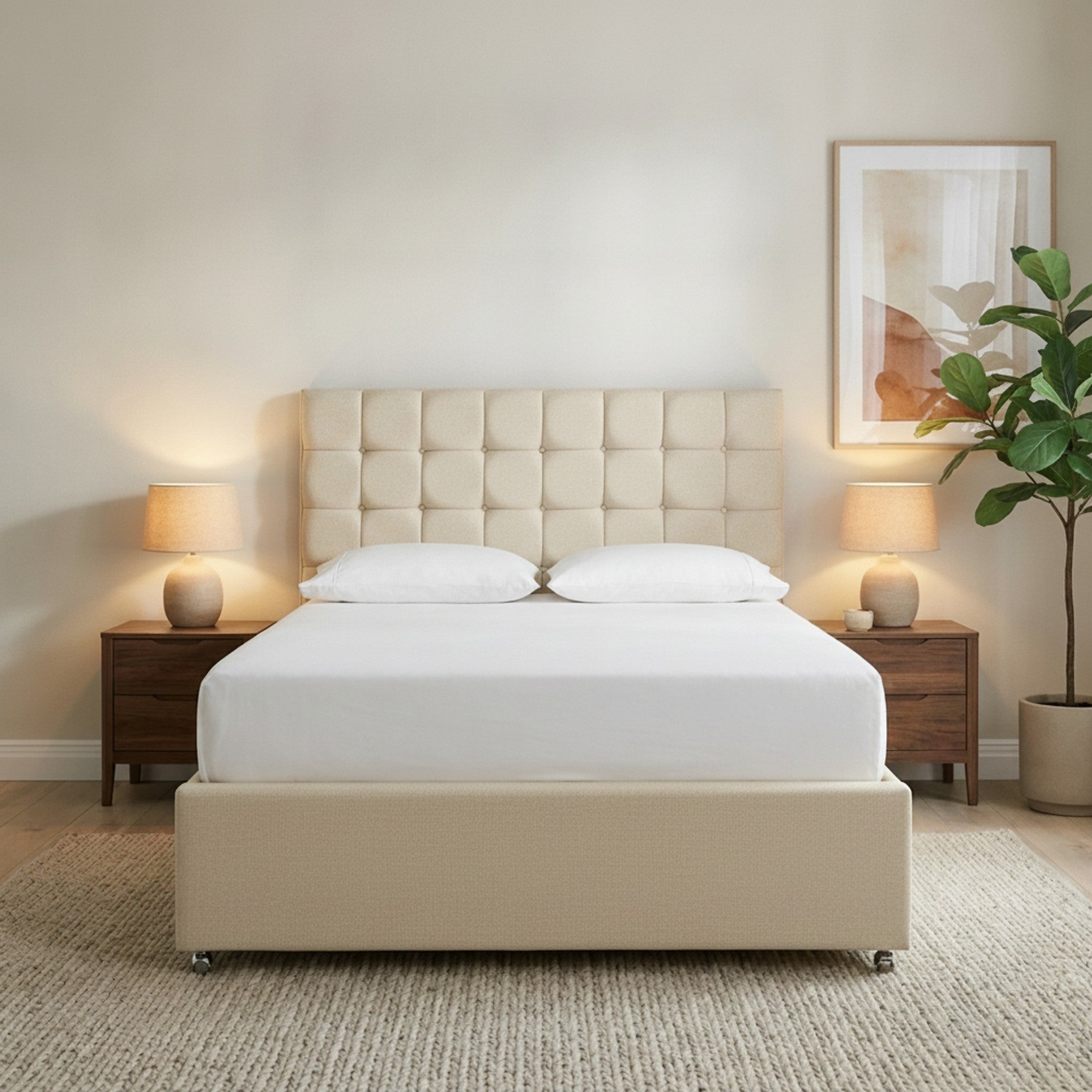 Cream Mayfair Divan Bed with Storage