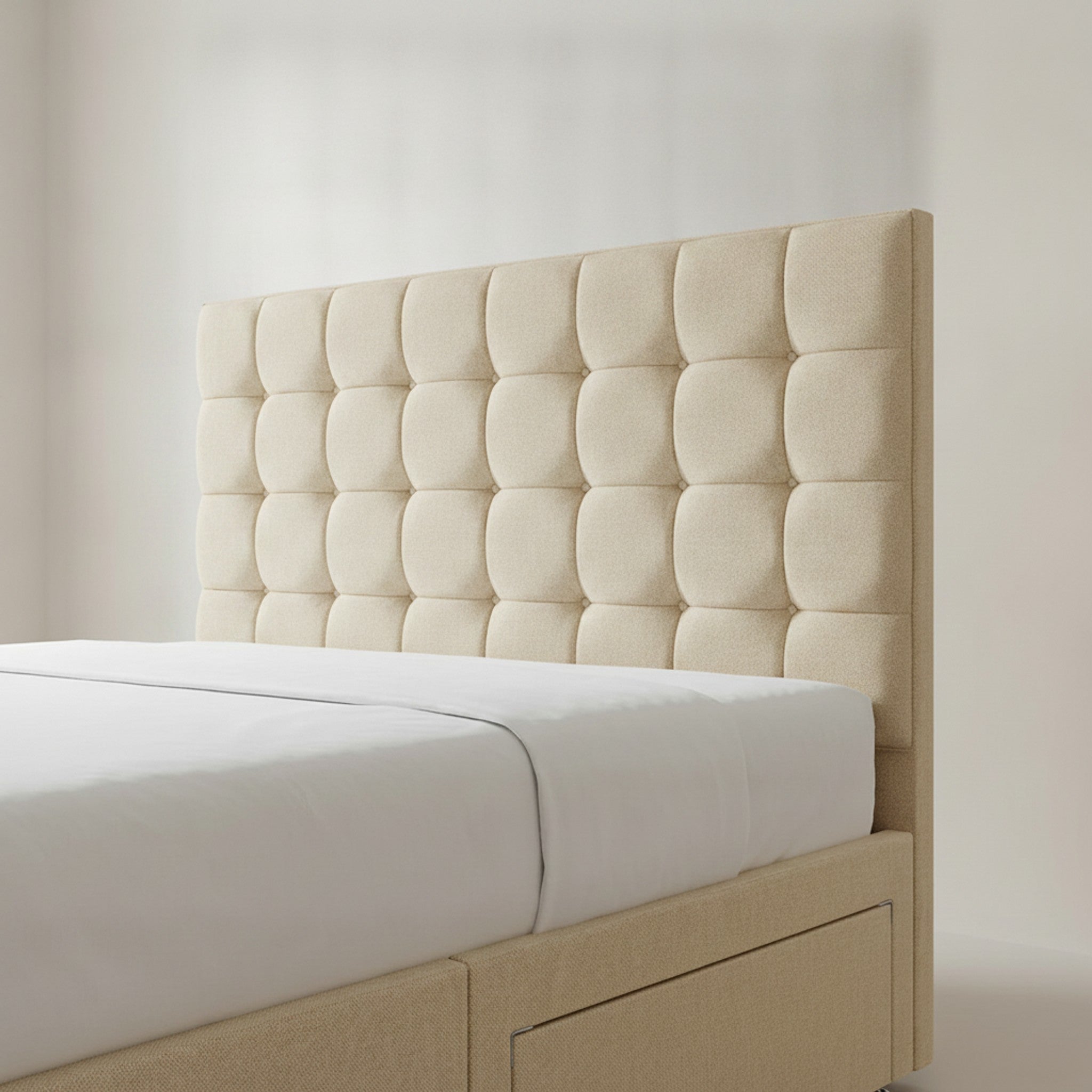 Cream Mayfair Divan Bed with Storage