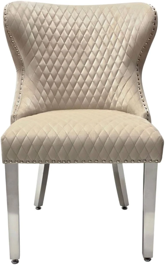 Ariel White & Gold 180cm Marble Dining Set — Valentino Mink Chairs