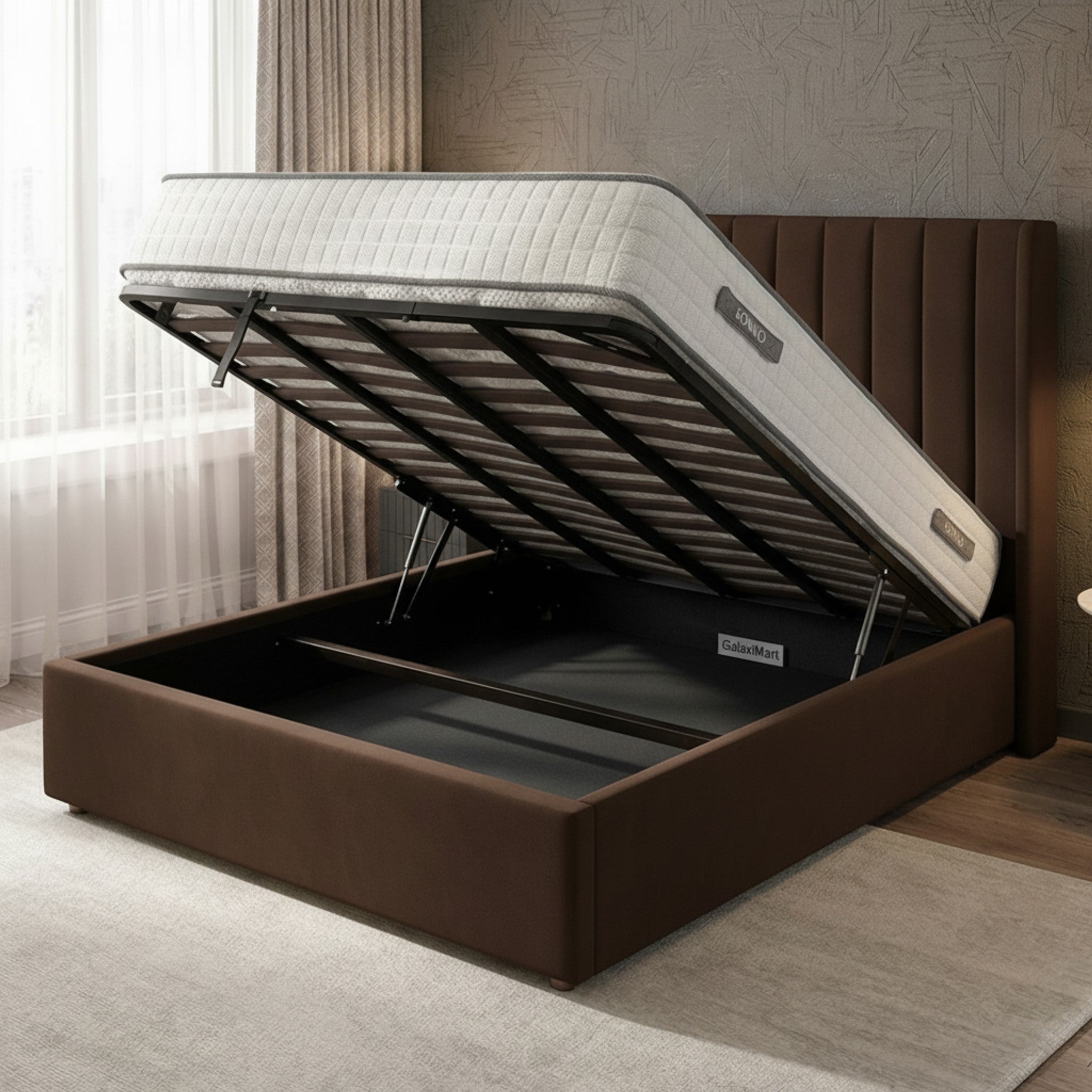 Bourneville Oasis Wingback Ottoman Bed | GalaxiMart