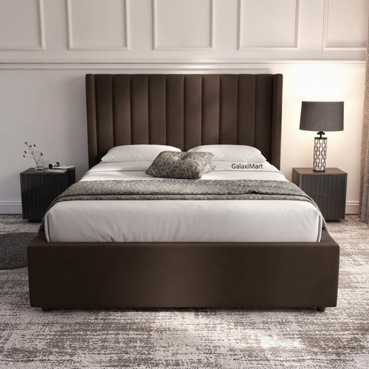 Bourneville Oasis Wingback Ottoman Bed | GalaxiMart