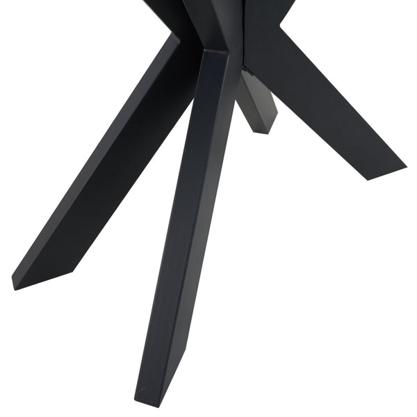 Apollo Console Table | Ceramic & Glass Top | Starburst Iron Base | 135cm