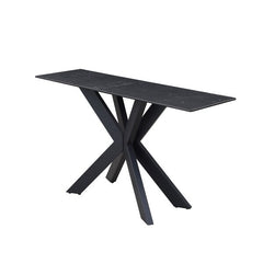 Apollo Console Table | Ceramic & Glass Top | Starburst Iron Base | 135cm