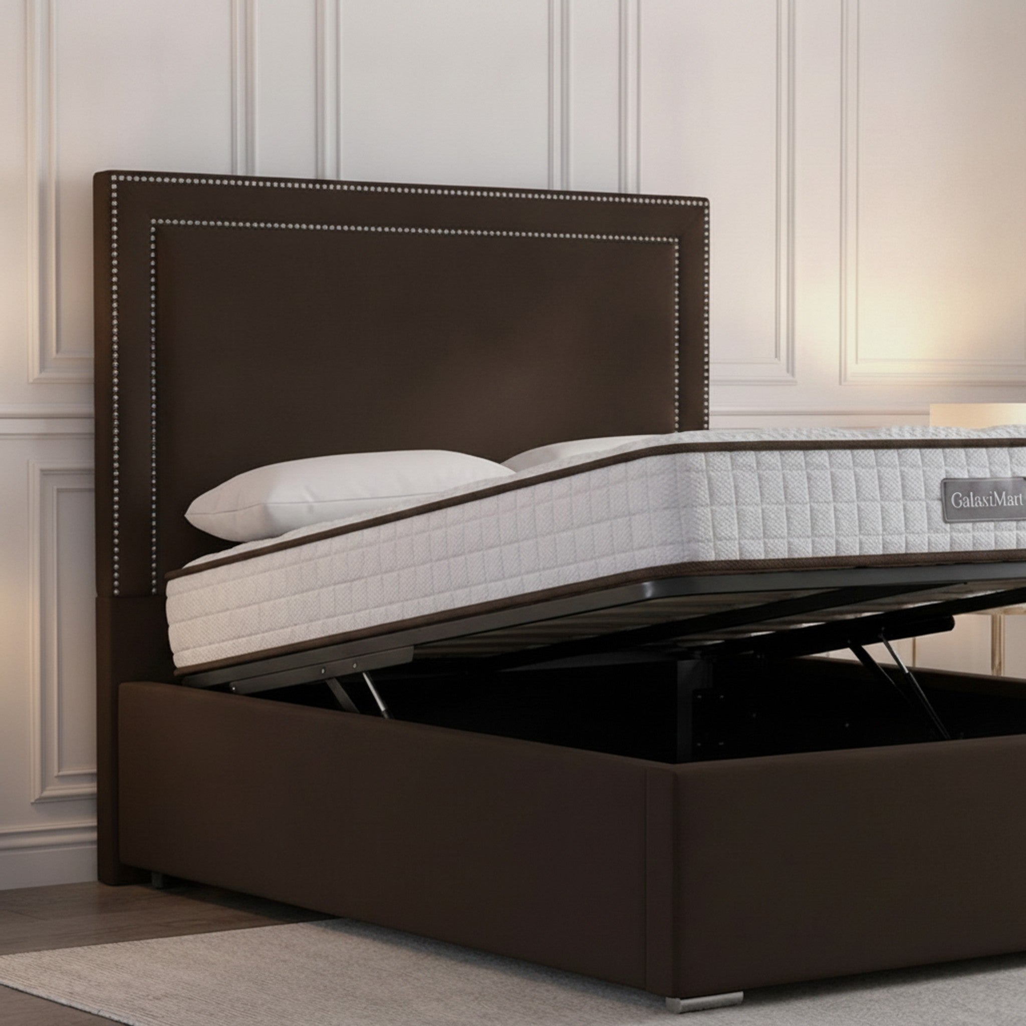 Bourneville Plain Ottoman Storage Bed