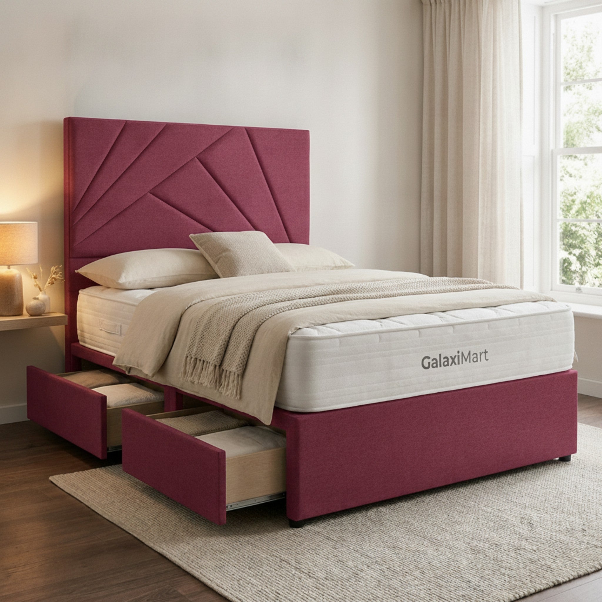 Cerise Preston Divan Bed with Storage