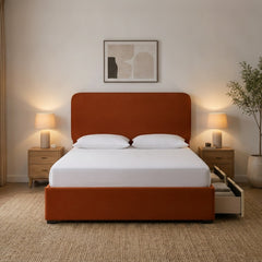 Burnt Orange Richmond Divan Bed with Storage
