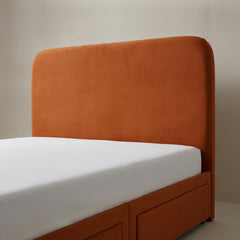 Burnt Orange Richmond Divan Bed with Storage