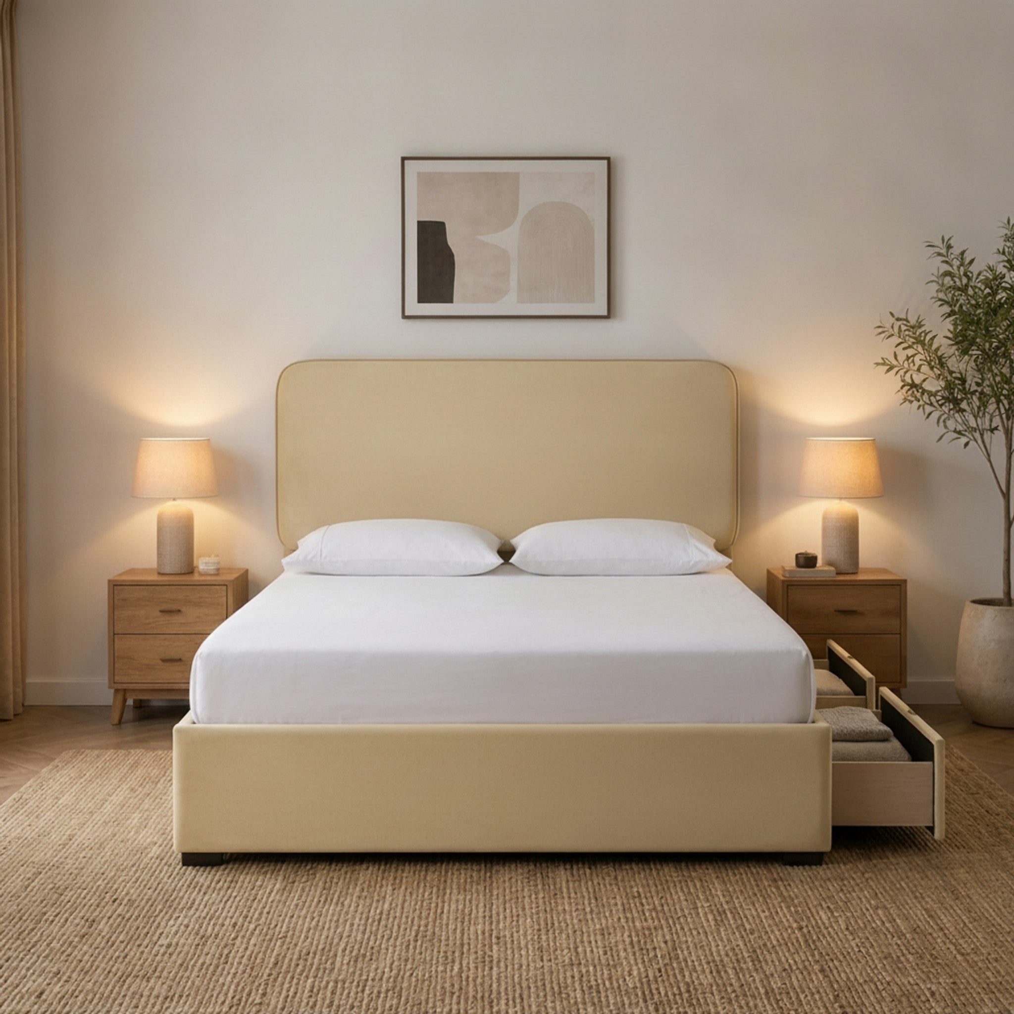 Cream Richmond Divan Bed with Storage
