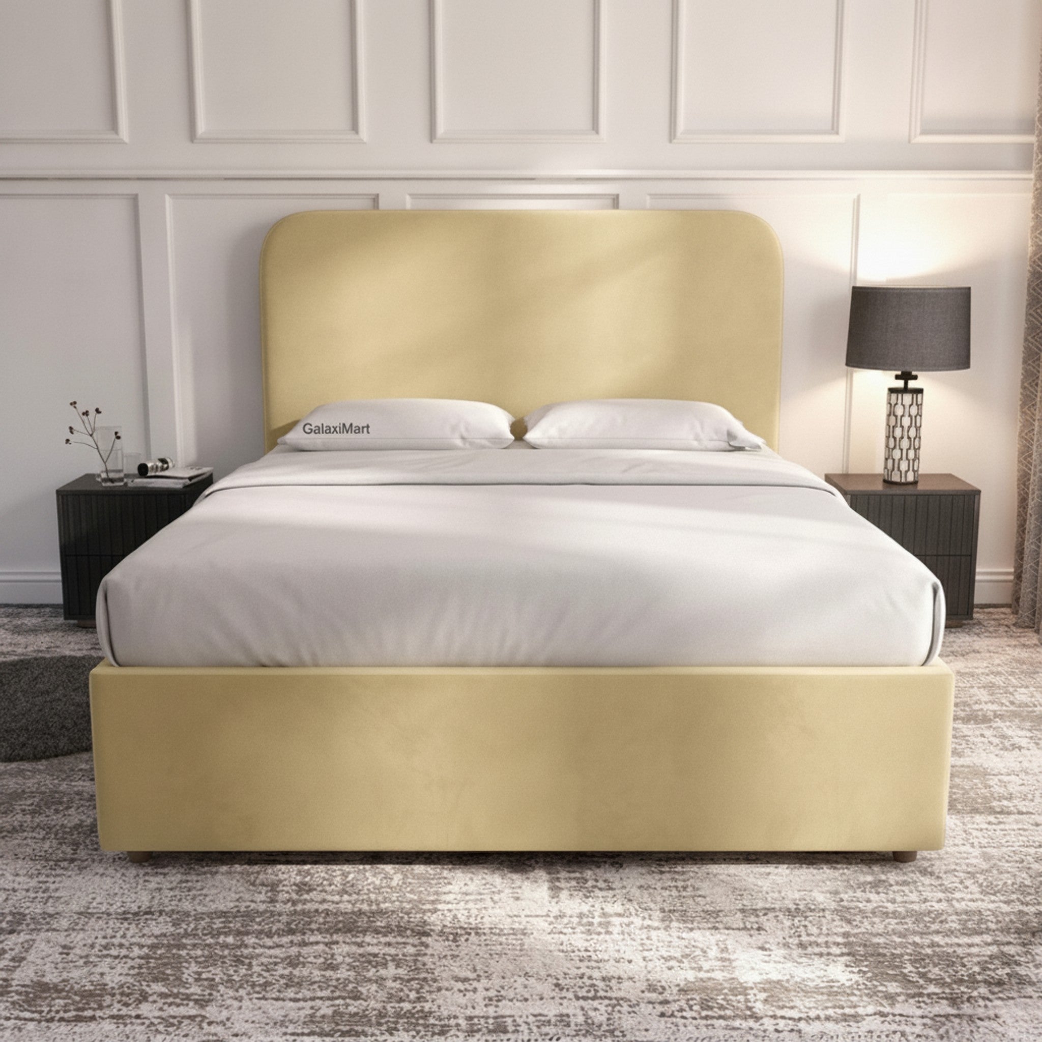 Cream Richmond Ottoman Bed with Gas-Lift Storage