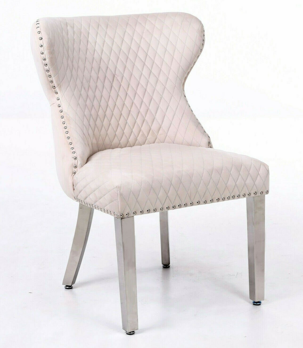 Arianna 150cm Grey Marble Dining Table + Valentino Button Back Lion Knocker Velvet Chairs