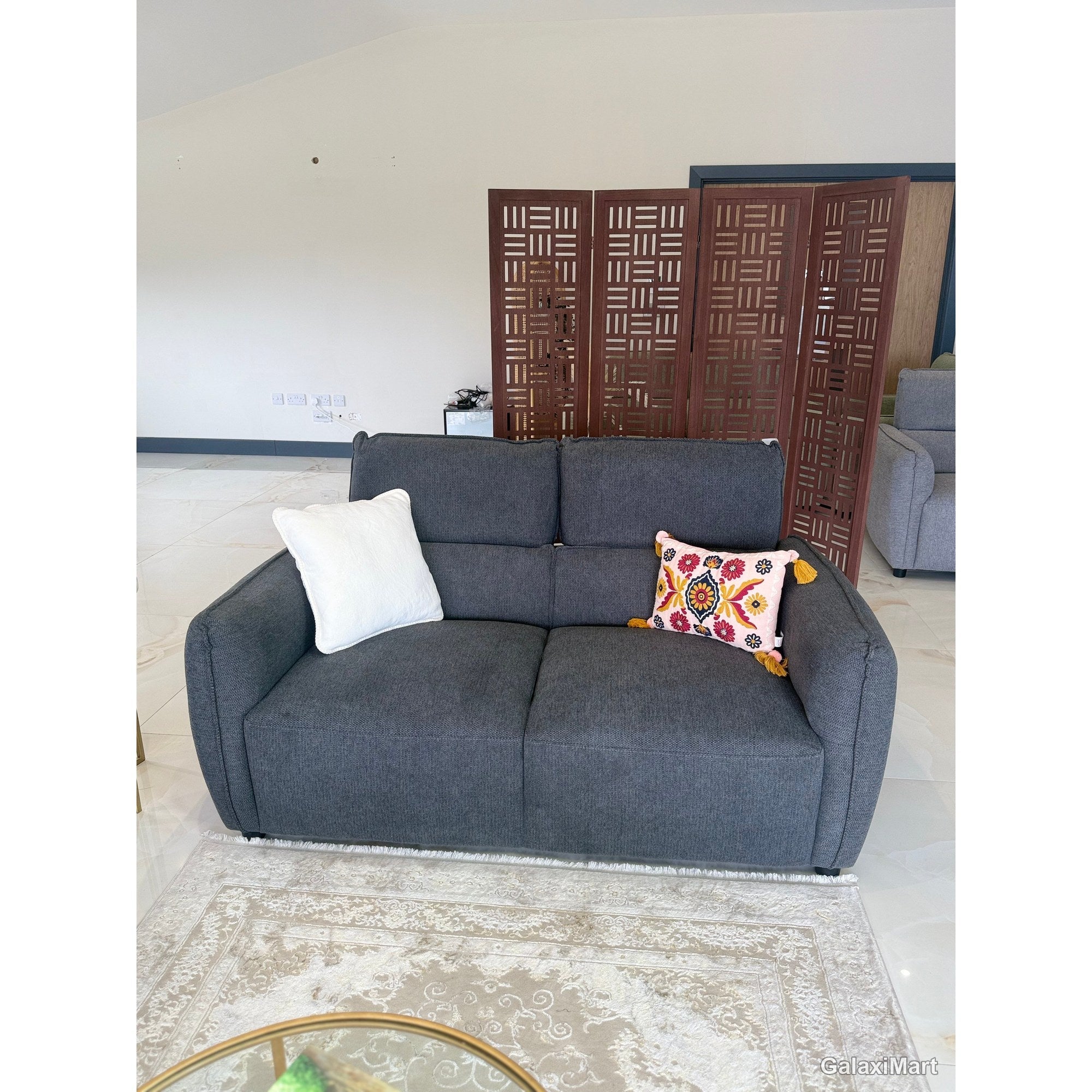 Ascot Charcoal Fabric 3+2 Seater Sofa Set