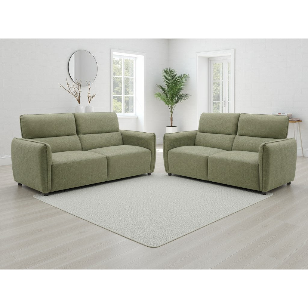 Ascot Green Fabric 3+2 Seater Sofa Set