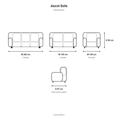 Ascot Green Fabric 3+2 Seater Sofa Set