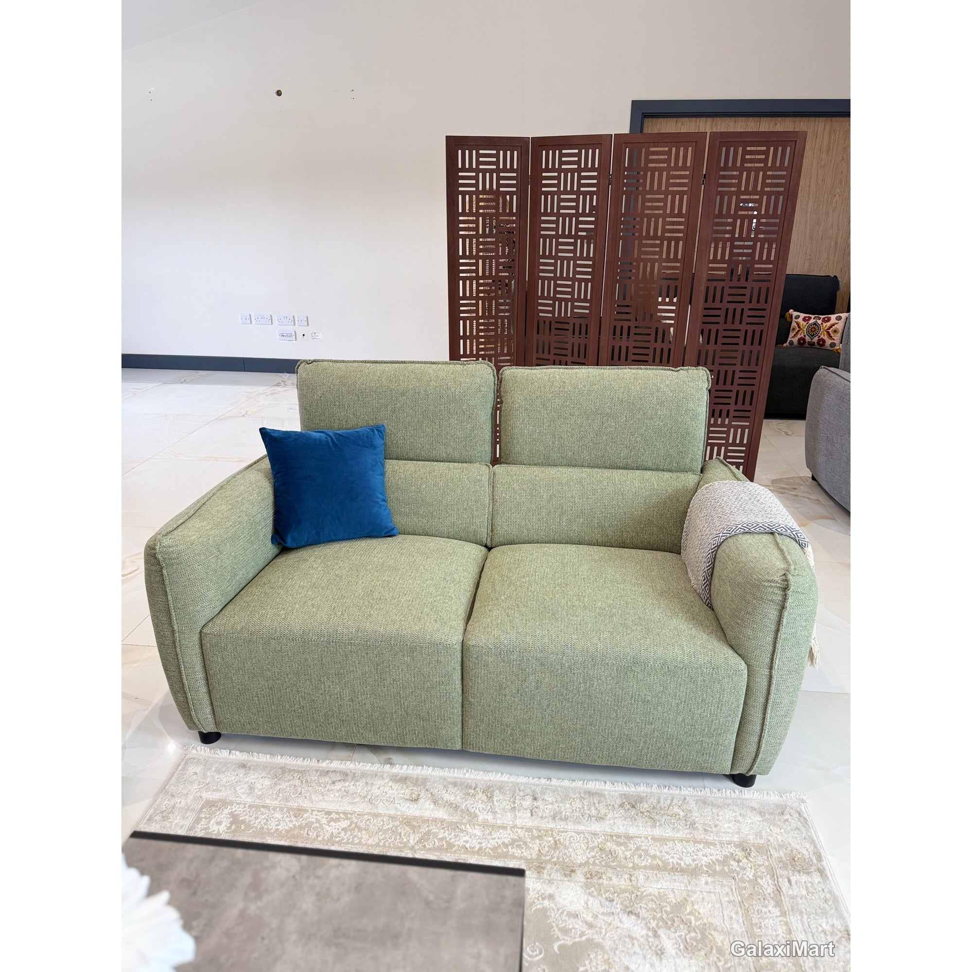 Ascot Green Fabric 3+2 Seater Sofa Set