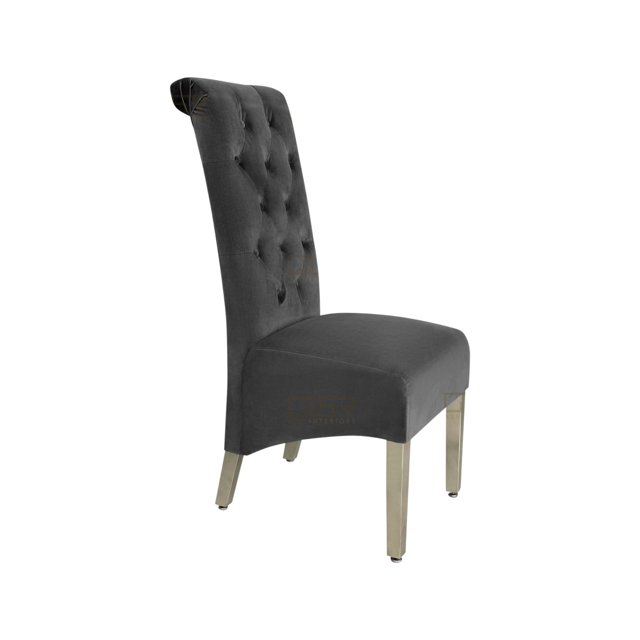 Arianna 150cm Black Marble Dining Table With Sofia Lion Knocker Plush Velvet Dining Chairs