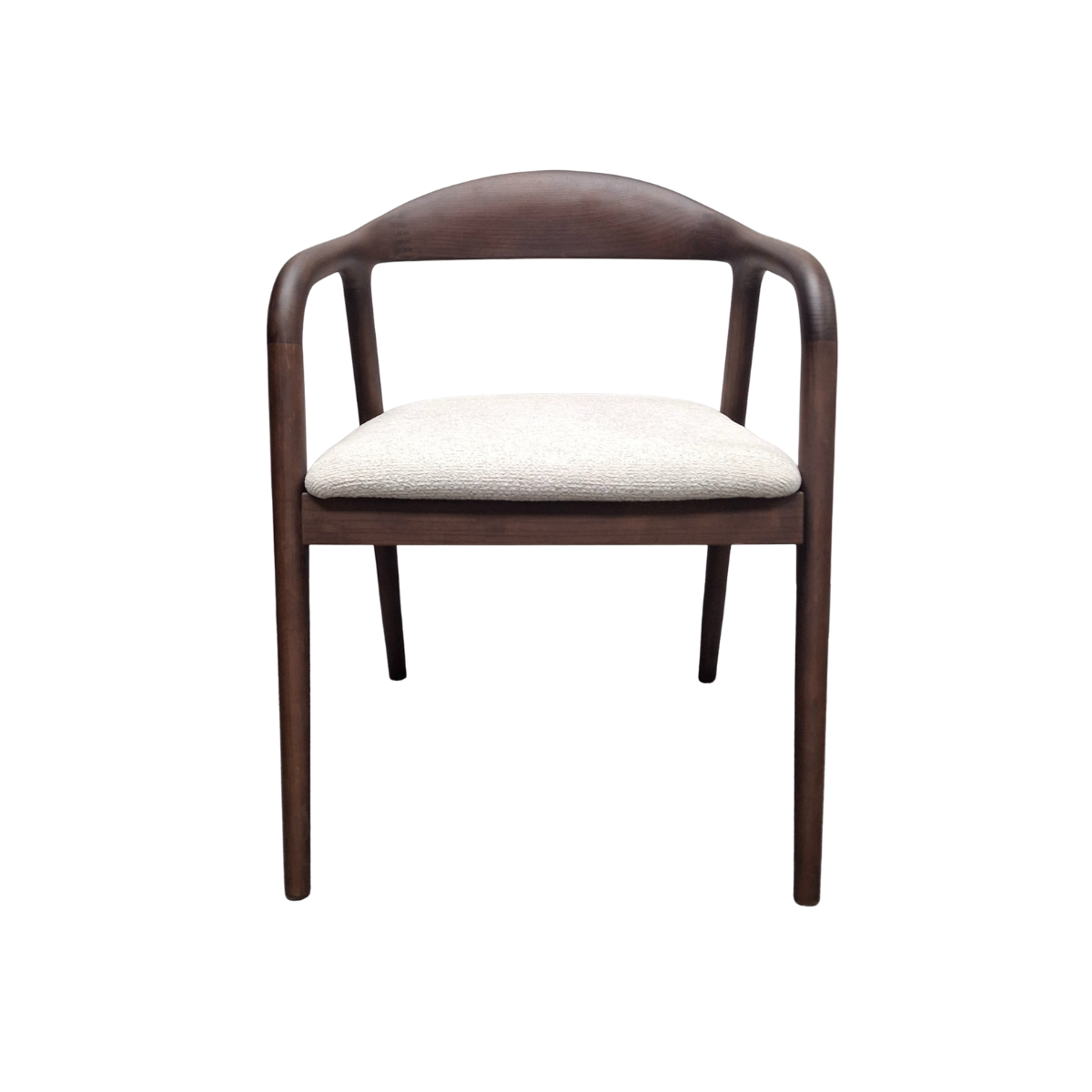 Almira 180cm Walnut & Travertine Dining Table with Tess Walnut & Oatmeal Boucle Chairs Luxury Dining Set