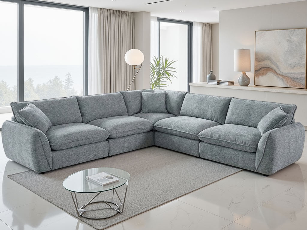 Berlin Grey Large Corner Sofa
