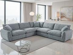 Berlin Grey Large Corner Sofa