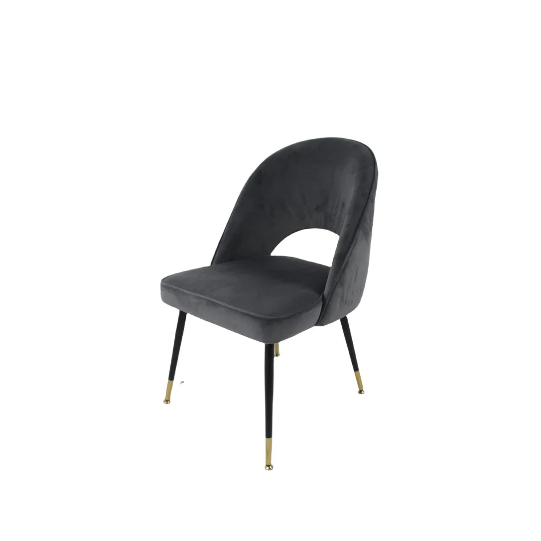 Arianna Gold Marble Dining Table 1.6m/1.8m/2m with Astra Velvet Chairs