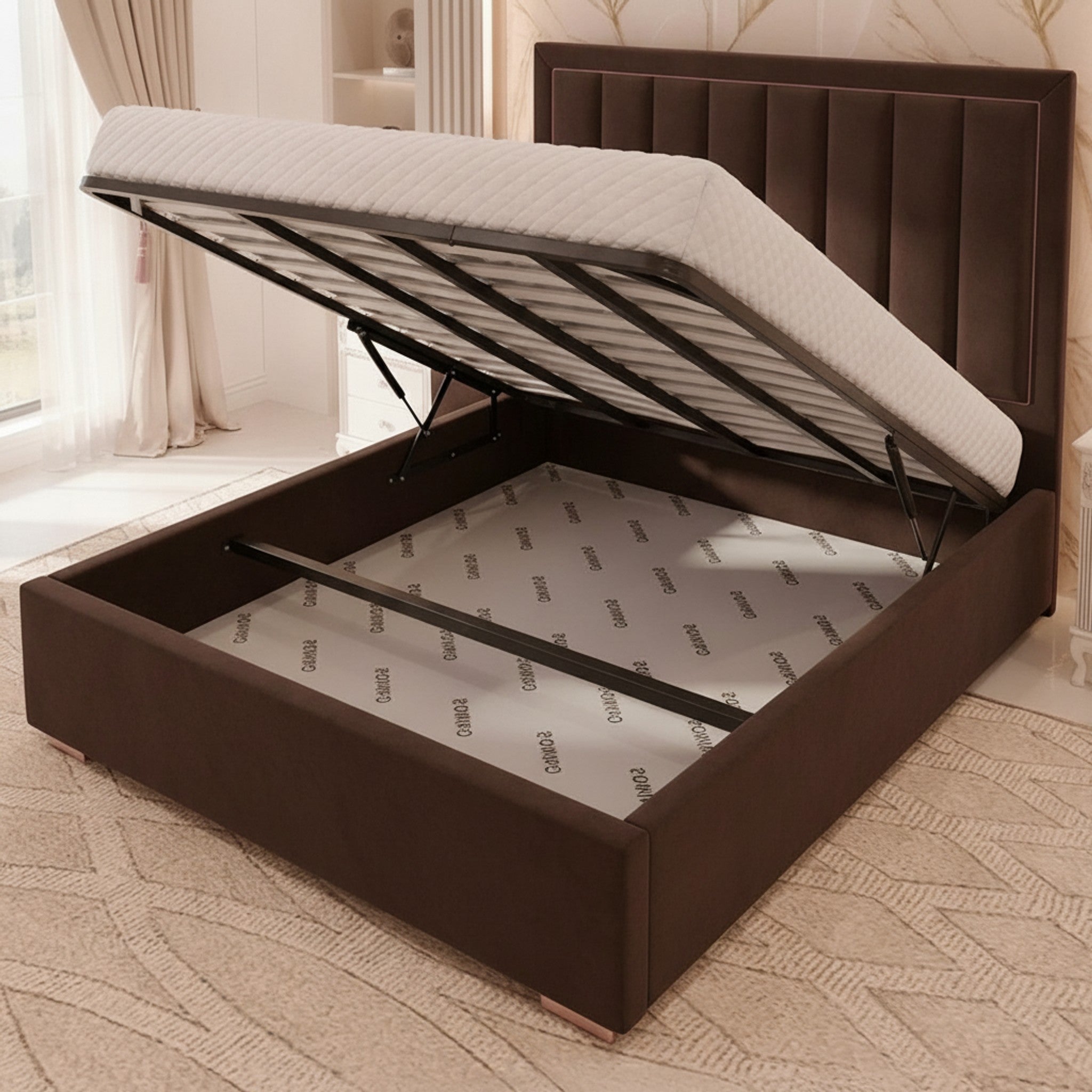 Bourneville Windsor Ottoman Bed with Storage